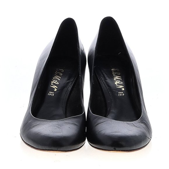 Delman Shoes Solid Black Heels, 8M - Picture 2 of 2